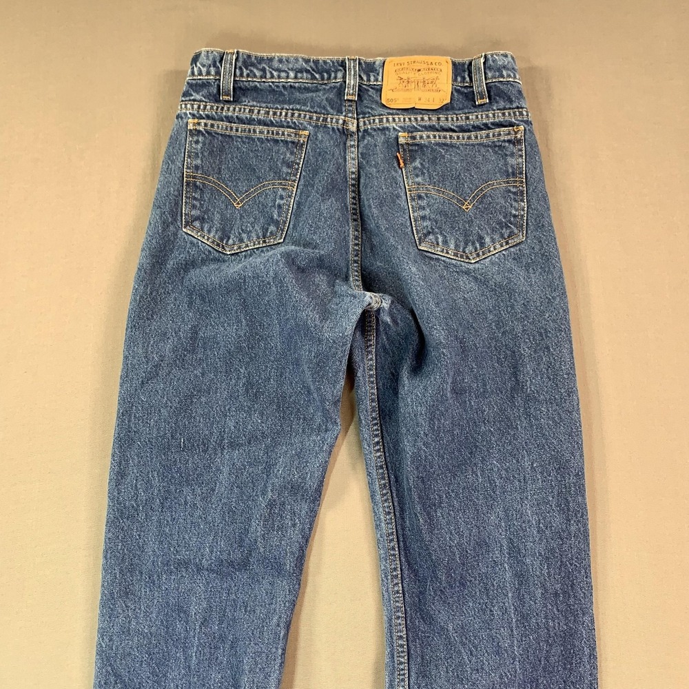 VTG Levis 505 Orange Tab Jeans Mens 34x31 (32x31) Blue Denim Regular Straight